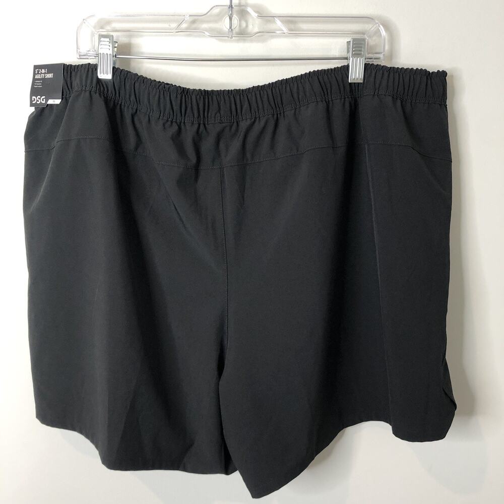 DSG NWT Men's 5" Agility 2 In 1 Moisture Wicking Shorts w/Liner Black Size XXL - Picture 6 of 9
